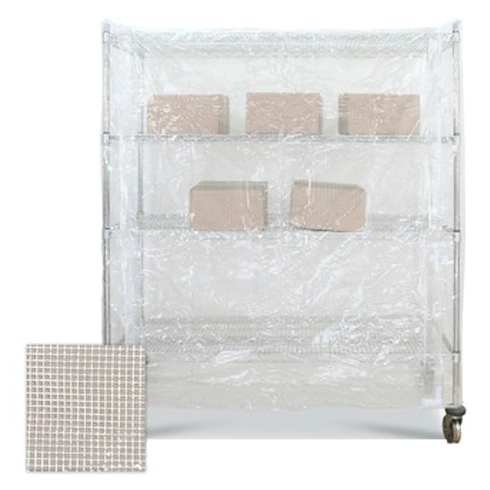 24"d 1/4" Scrim Reinforced Clear Vinyl Cart Covers - 24"d X 72"w X 64"h - 1/4" Scrim Reinforced Clear Vinyl Cart Cover W/ Velcro (cv247264-12sc4)