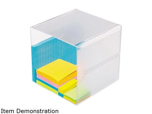 Deflect-o 350401 Desk Cube, Clear Plastic, 6 X 6 X 6