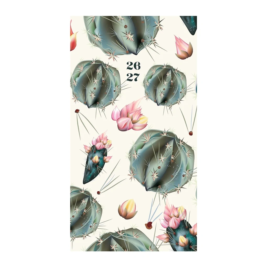2026-2027 Willow Creek Cactus Deco 3.5" X 6.5" Monthly Planner, Paperboard Cover (57636x)
