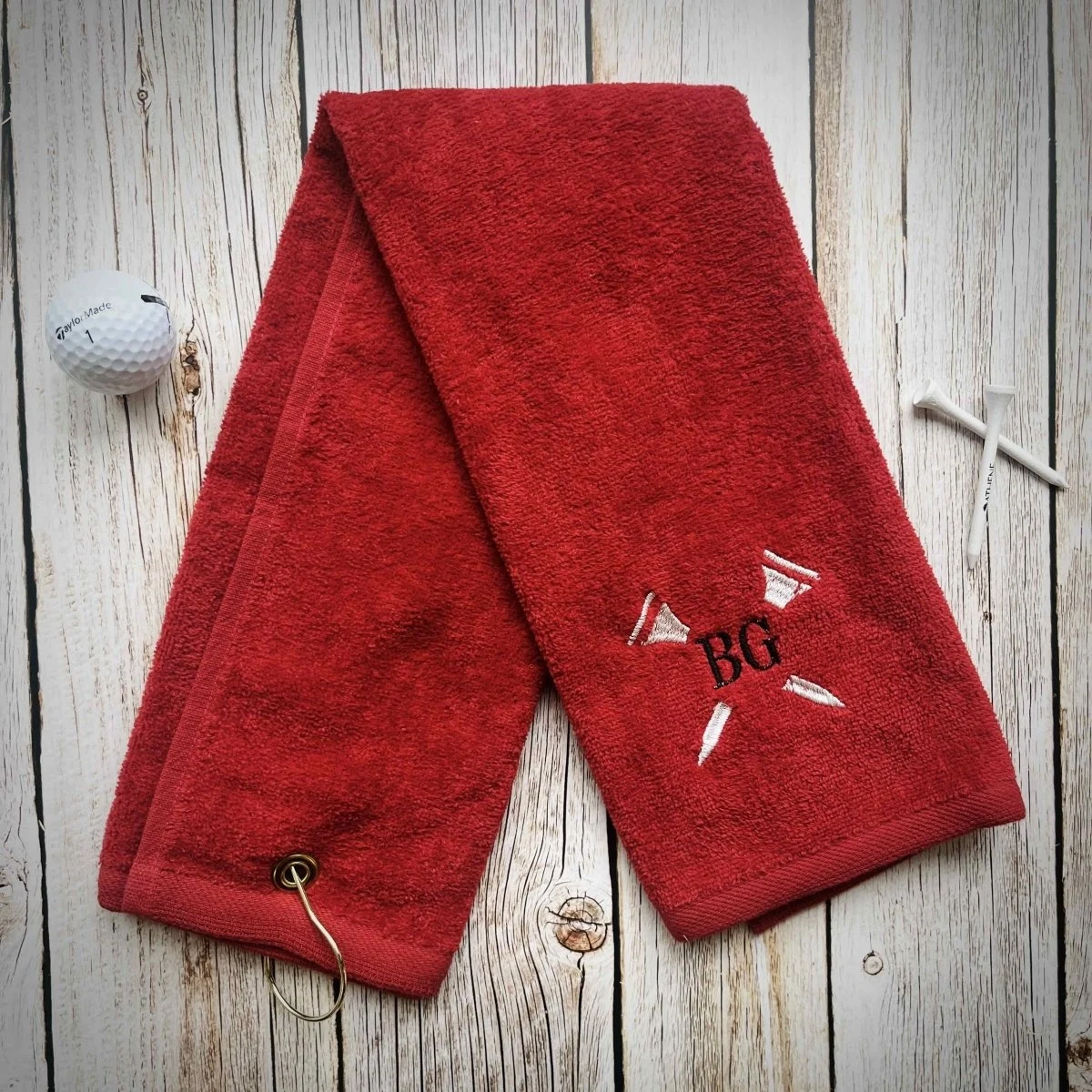 Teed Up Golf Towel - Red