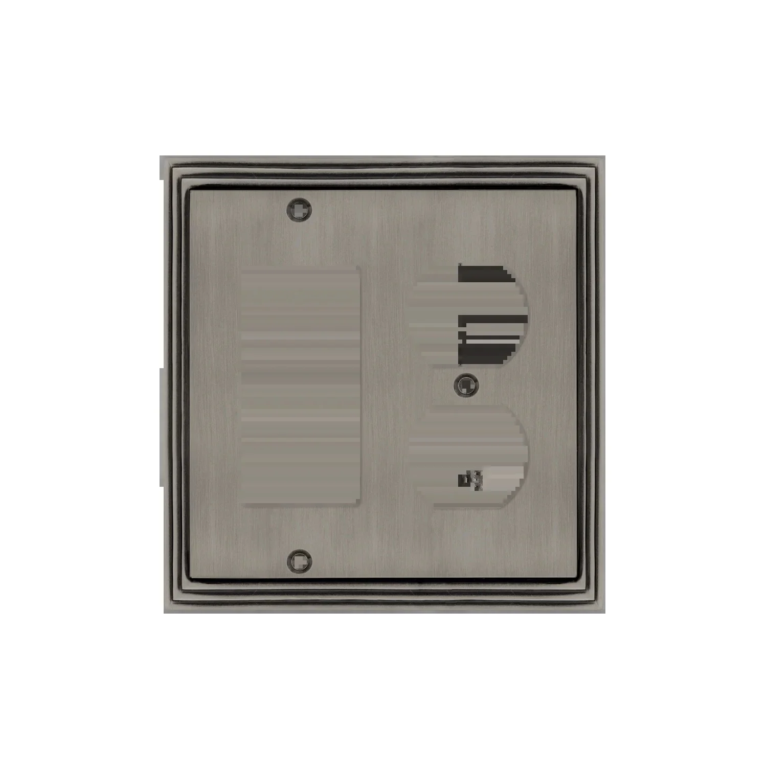 Deco Switch Plate With Rocker And Outlet In Antique Pewter