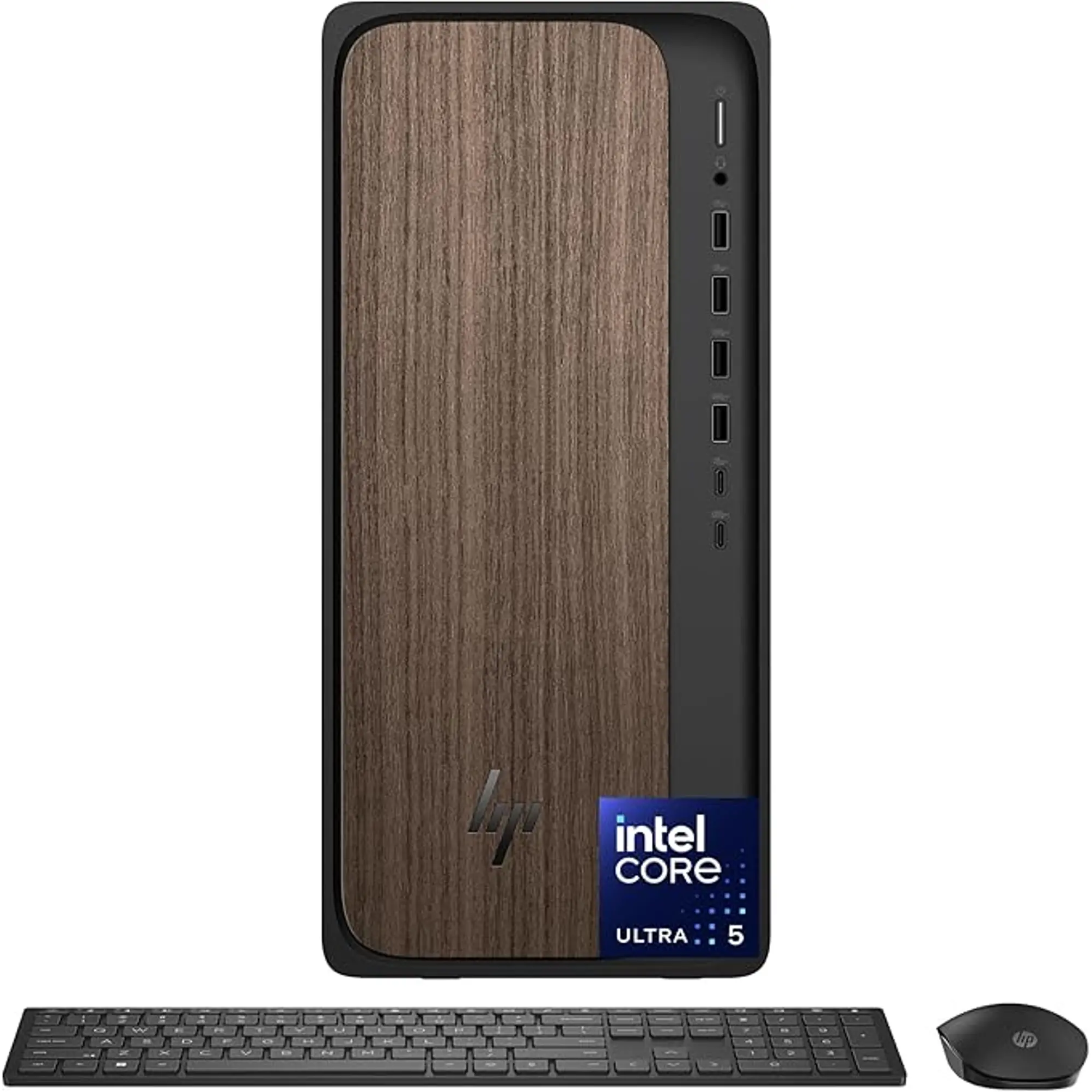 Hp Omnidesk Desktop Pc - Dark Wood