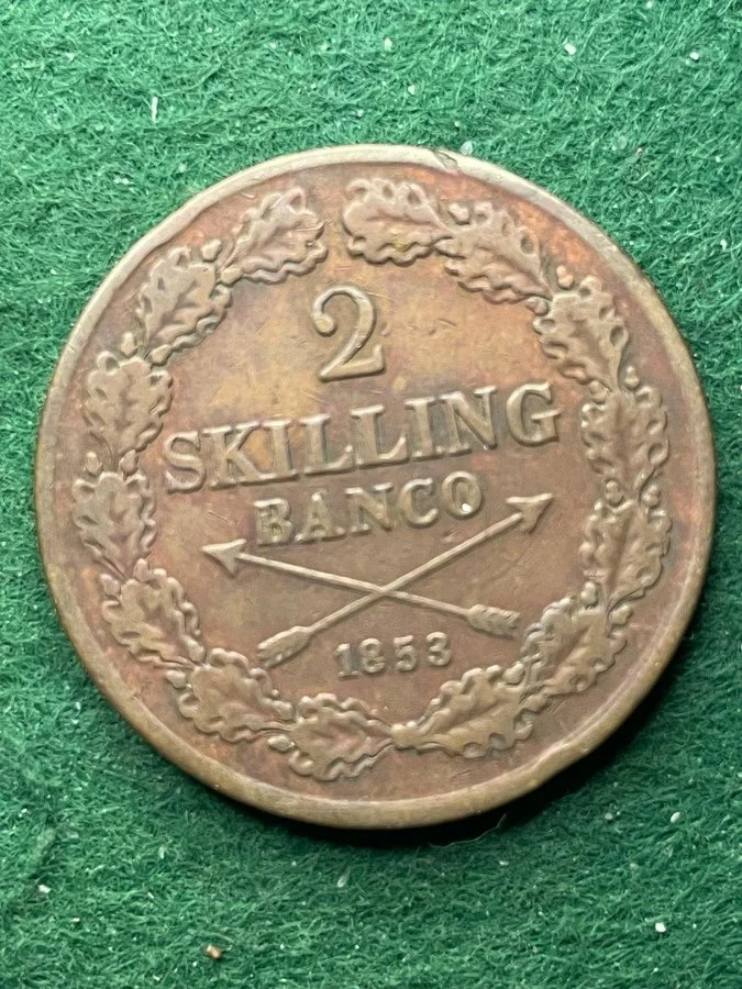 2 Skilling Banco 1853