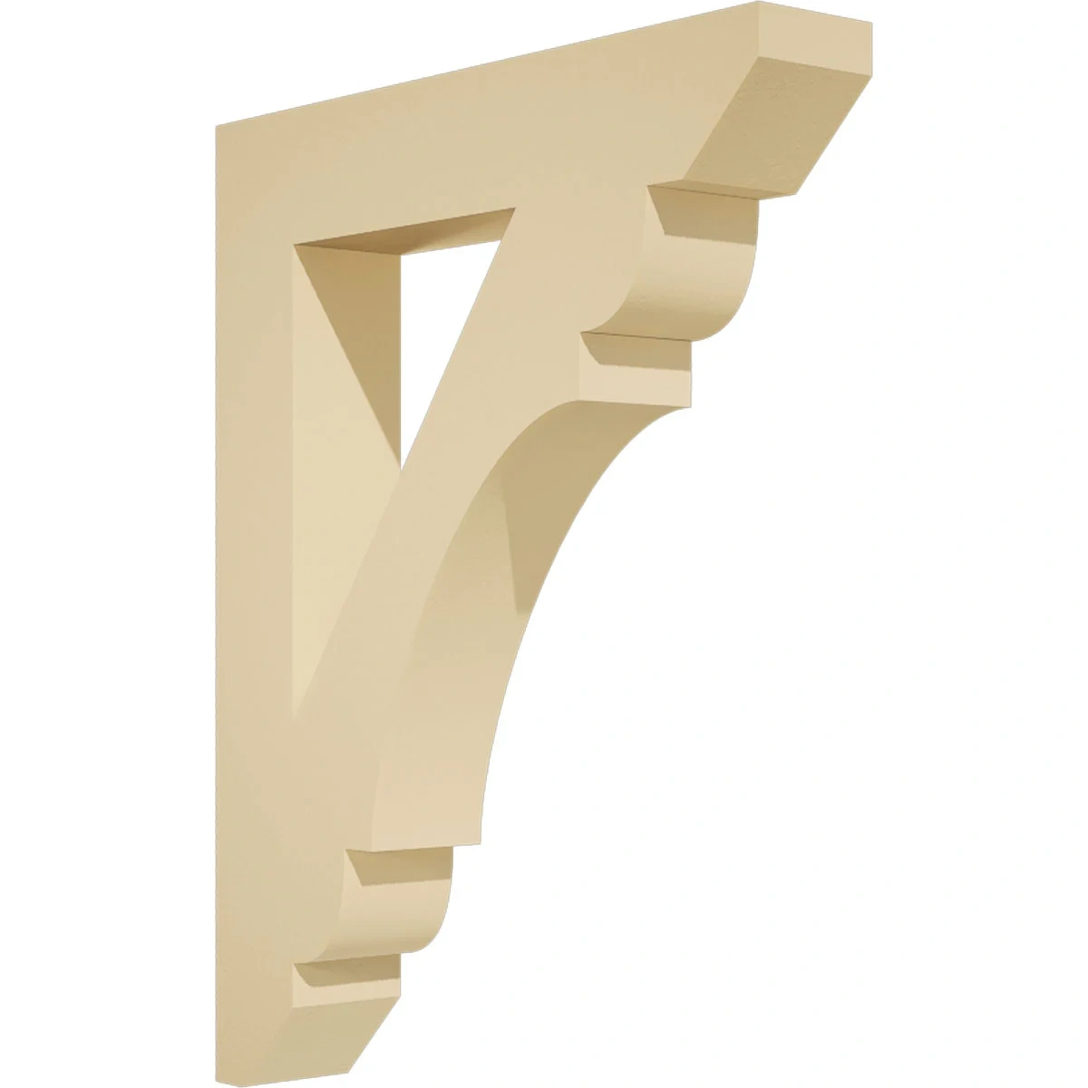 Signature Urethane Bracket, Olympic Style, Slat Ends, 5 1/2"w X 32"d X 40"h, Primed Tan