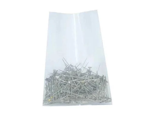Flat Poly Bags, 3" X 14", 4 Mil, Clear, 1000 Pk