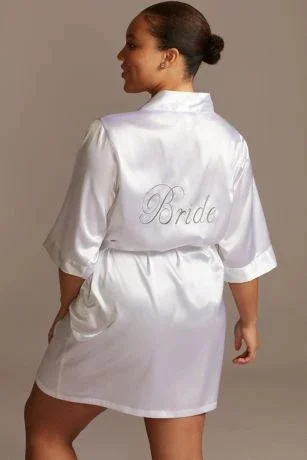 Embroidered Satin Bride Robe