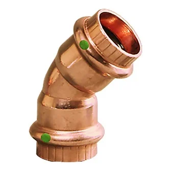 Viega Propress 1-1/2" - 45° Copper Elbow - Double Press Connection - Smart Connect Technology | 77038
