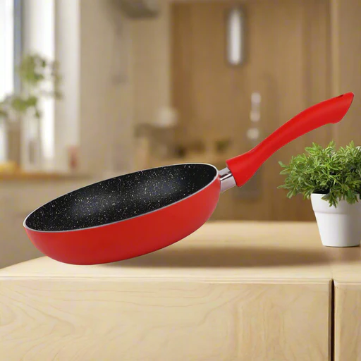 Chef Granito Series 3 Layer Marble Coating Nonstick Fry Pan - Red