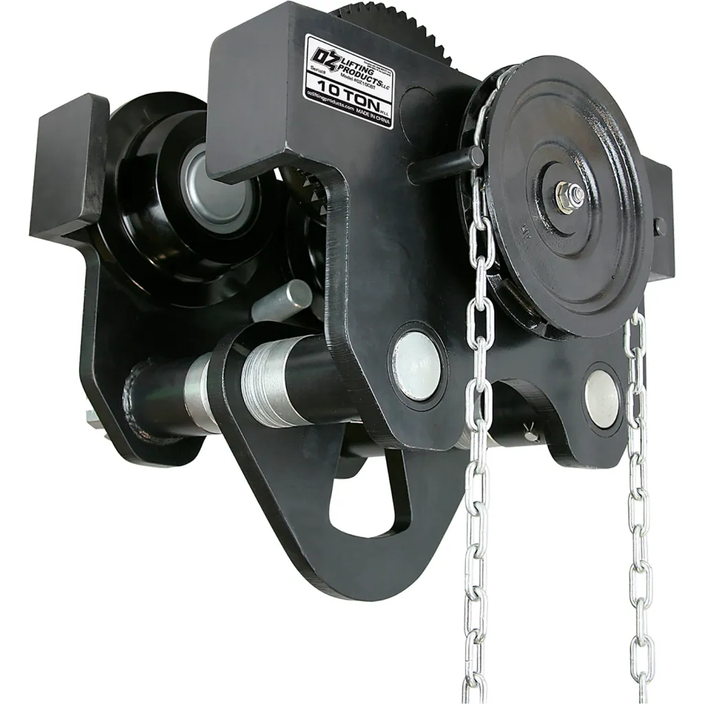 Oz Lifting Oz10gbt Geared Beam Trolley 10 Ton Capacity