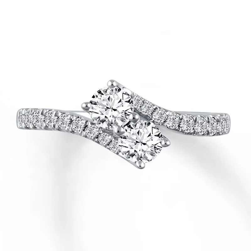 Previously Owned Ever Us Si2 Quality Two-stone Diamond Ring 1 Ct Tw 14k Gold