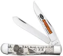 Case 81221 Trapper Sportsman Folding Clip Point/spey Plain Mirror Polished Tru-sharp Ss Blade/turkey Embellished Natural Bone Handle