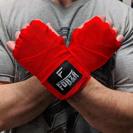 Forza Sports 180" Mexican Style Boxing And Mma Handwraps - Red