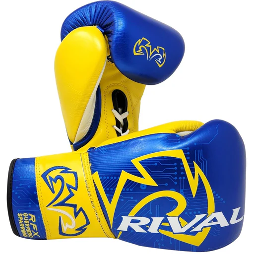 Rival Boxing Rfx-guerrero Intelli-shock Bag Gloves P4p Edition - Blue/yellow