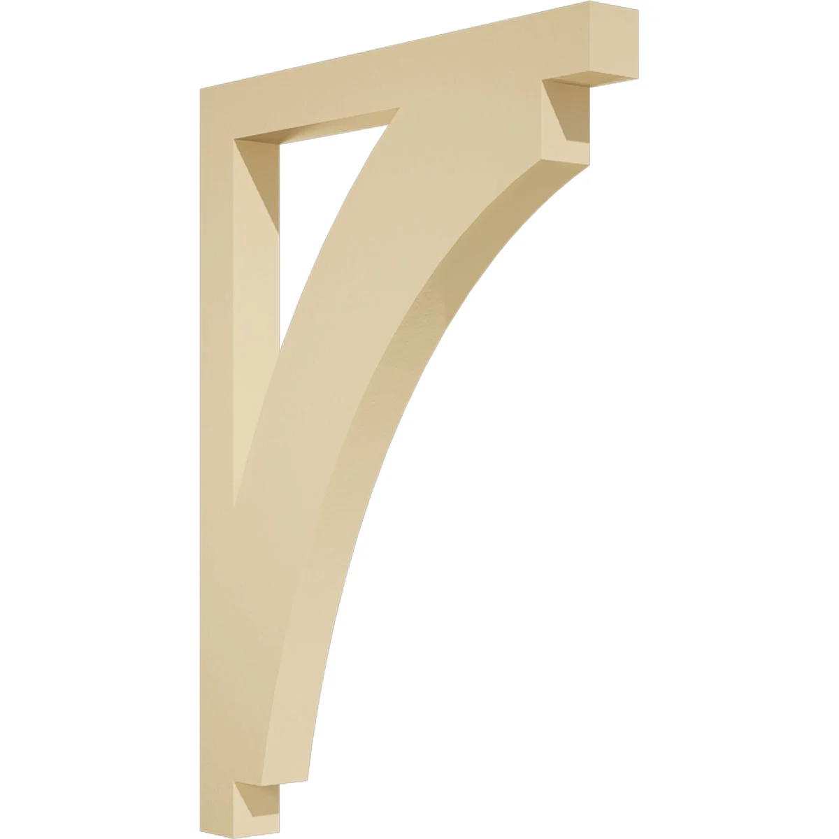 Signature Urethane Bracket, Thorton Style, Block Ends, 3 1/2"w X 34"d X 46"h, Primed Tan