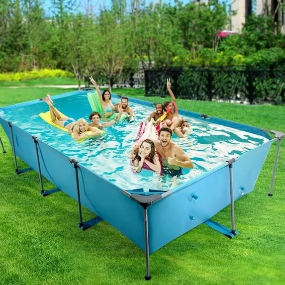Naipo 15ft Above Ground Swimming Pool For Backyard Large Steel Frame Swimming Pools For Family, Pets(177x86in)