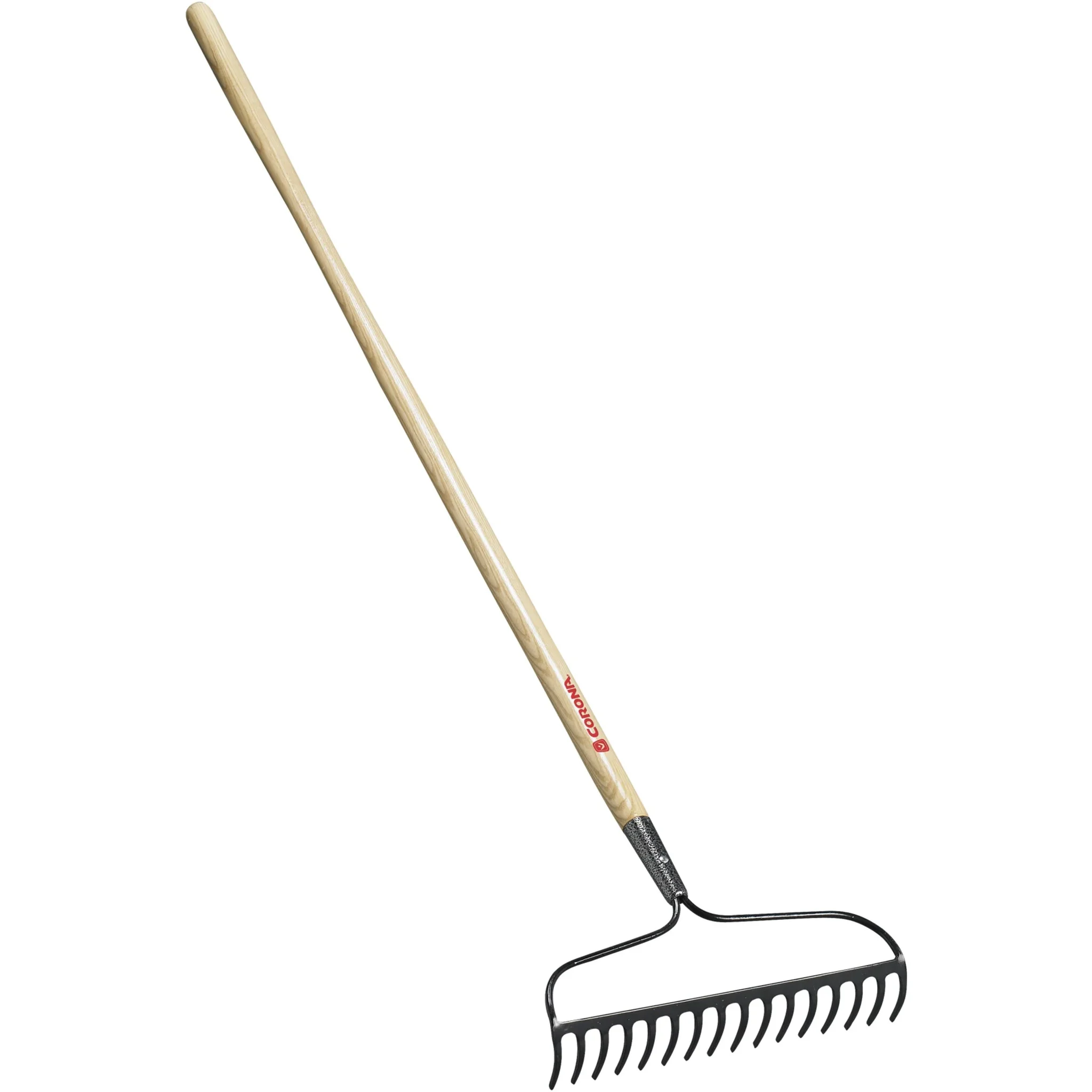 Bow Head Rake, 16 In. Head, 16 Tines, Ash Hardwood Handle