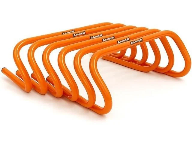 Amber Fight Gear Multi-sport Speed Training Hurdles Set Of 6 Mini Hurdles For Agility & Coordination, Lightweight Pvc Construction, Ideal For Football, Soccer, Baseball, Hockey, Track, Tennis