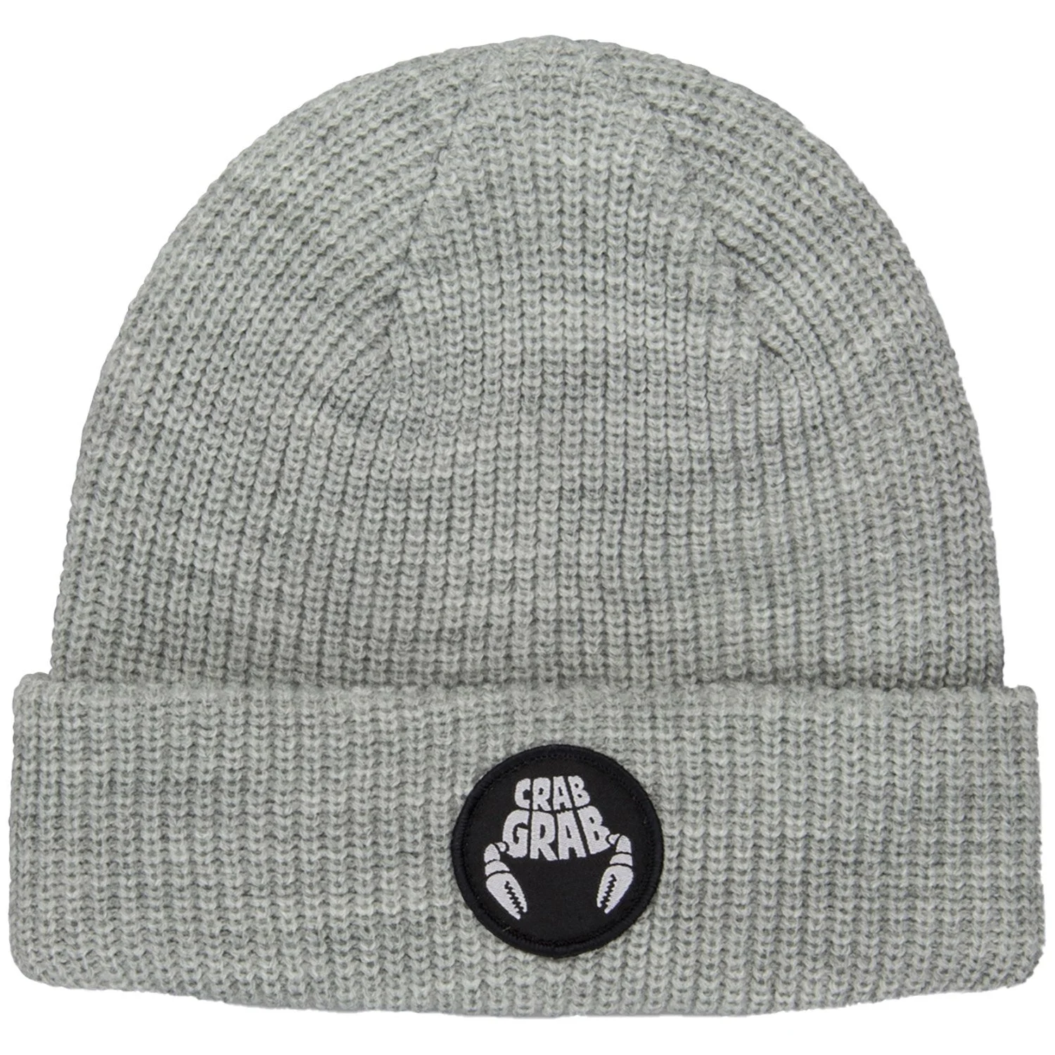 Crab Grab Circle Patch Beanie - Heather Grey