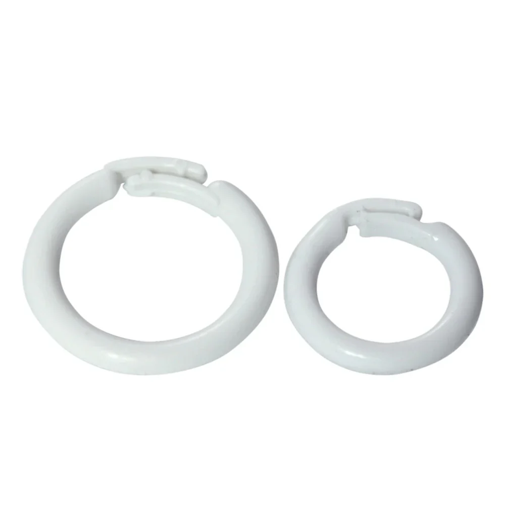 White Split Rings White 2 Sizes - 25 Small Rings/white