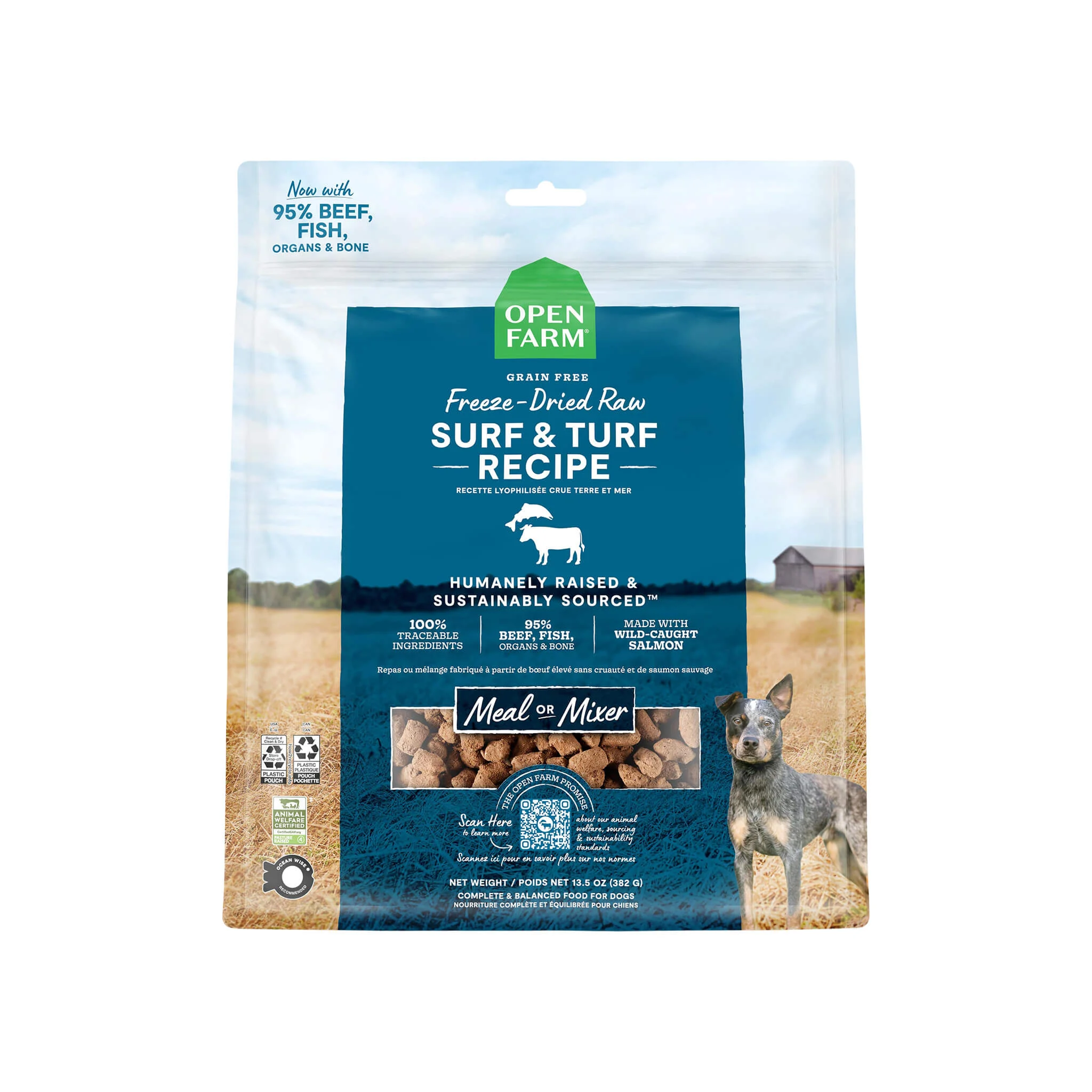 Open Farm Freeze Dried Morsels Raw Dog Food - Surf & Turf/22 Oz