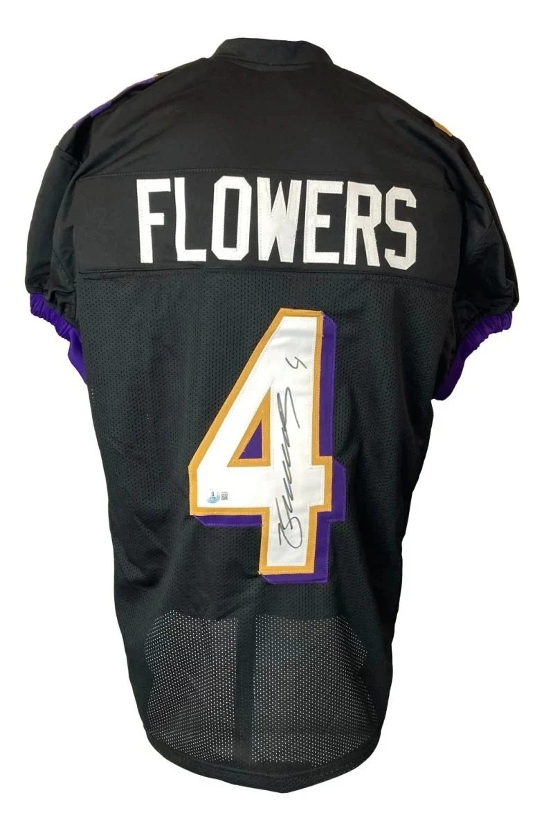 Zay Flowers Baltimore Signed Black Pro-cut Football Jersey Bas