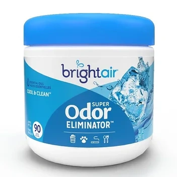 Bright Air Super Odor Eliminator Solid Air Freshener Cool & Clean Scent 14 Oz