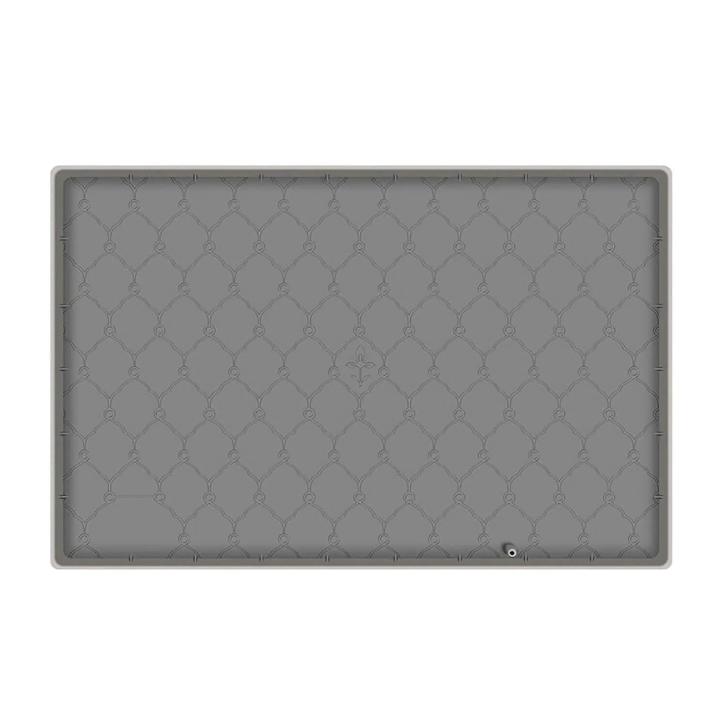 Silicone Under Sink Mat Liner With Drain Hole - Gray
