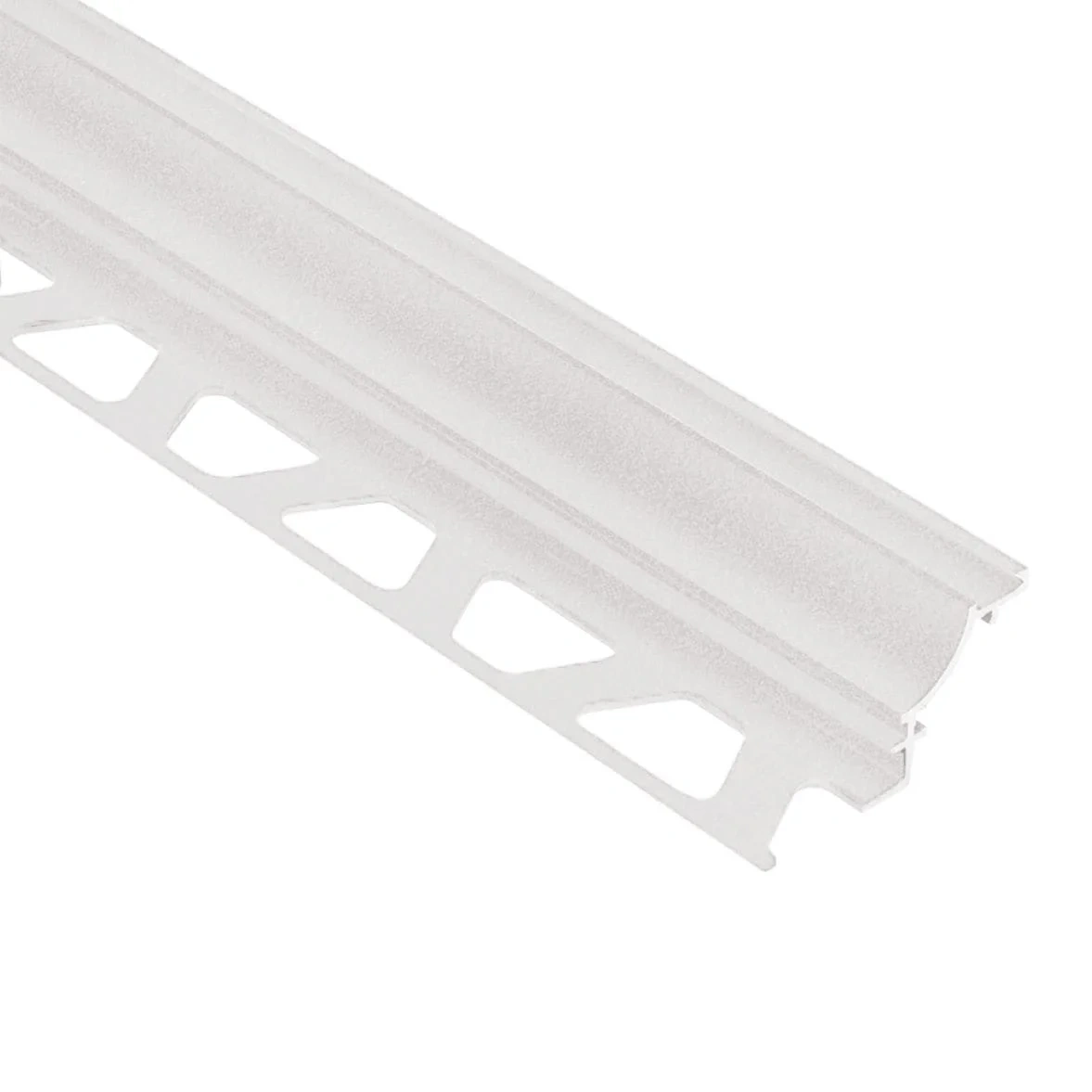 Schluter Systems Dilex‑ahk 0.375‑in W X 98.5‑in L Matte White Textured Color‑coated Aluminum Cove Base Tile Edge Trim