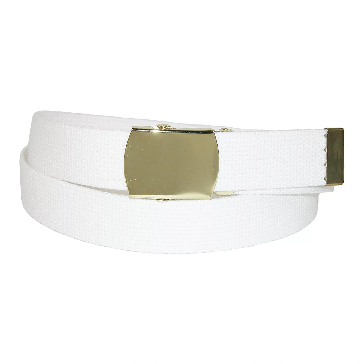 Ctm Cotton Adjustable Belt With Brass Buckle