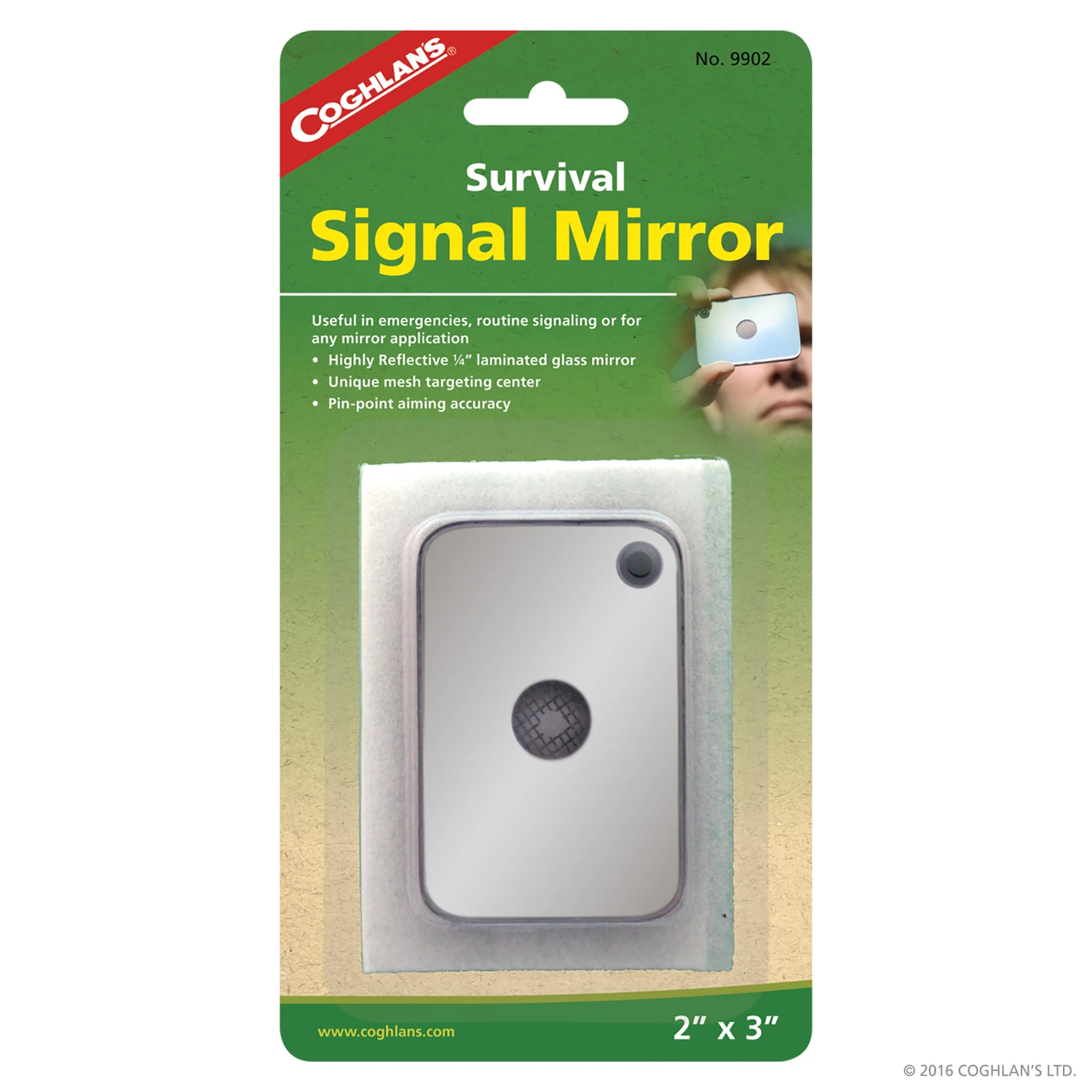 Coghlan's Silver Signal Mirror 3 In. H X 2 In. W X 0.10 In. L 1 Pc