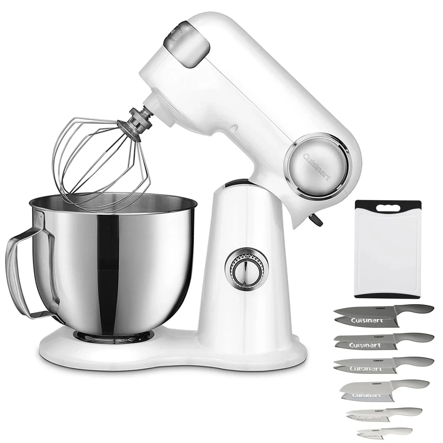 Cuisinart Precision Master 5.5 Quart 12 Speed Stand Mixer + 12 Pc Knife Set Bundle