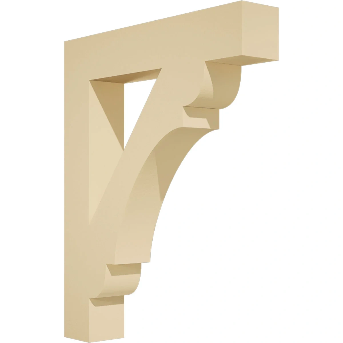 Signature Urethane Bracket, Olympic Style, Block Ends, 5 1/2"w X 32"d X 38"h, Primed Tan