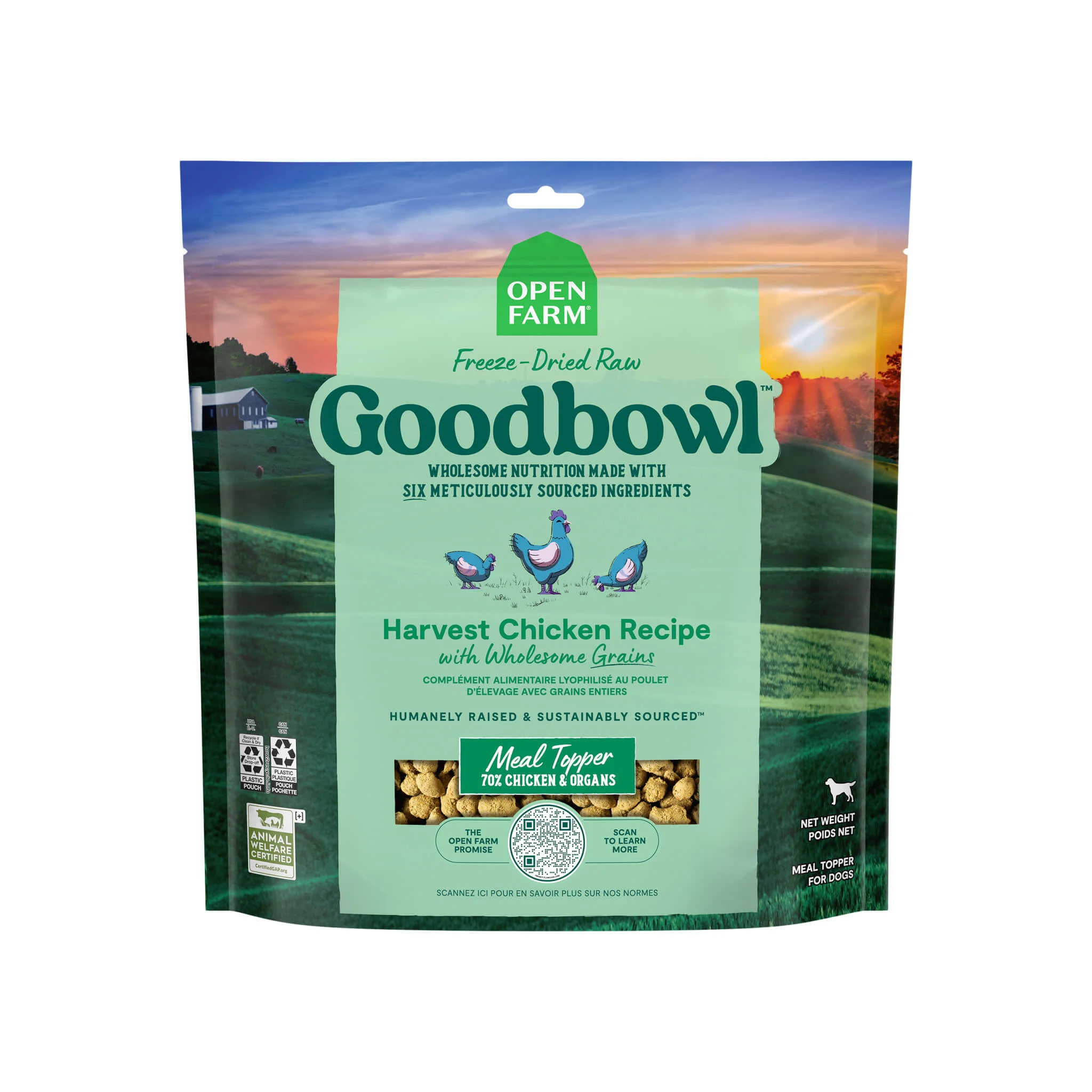 Open Farm Goodbowl Freeze Dried Dog Food - Harvest Chicken/8 Oz