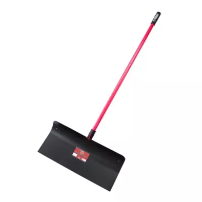 Bully Tools 24 In. Steel Snow Pusher With Long Fiberglass Handle