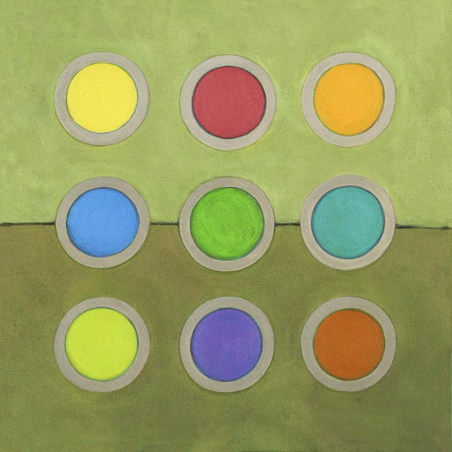 Circle Grid I - Art Print/35 X 35 Inches