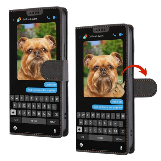 Hidden Message Of Griffon Bruxellois - Playful Wallet Phone Case V1
