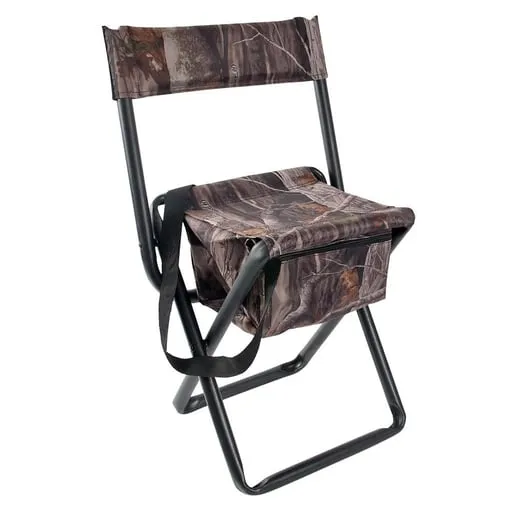 Allen Vanish Folding Stool W/back & Storage Pocket G2