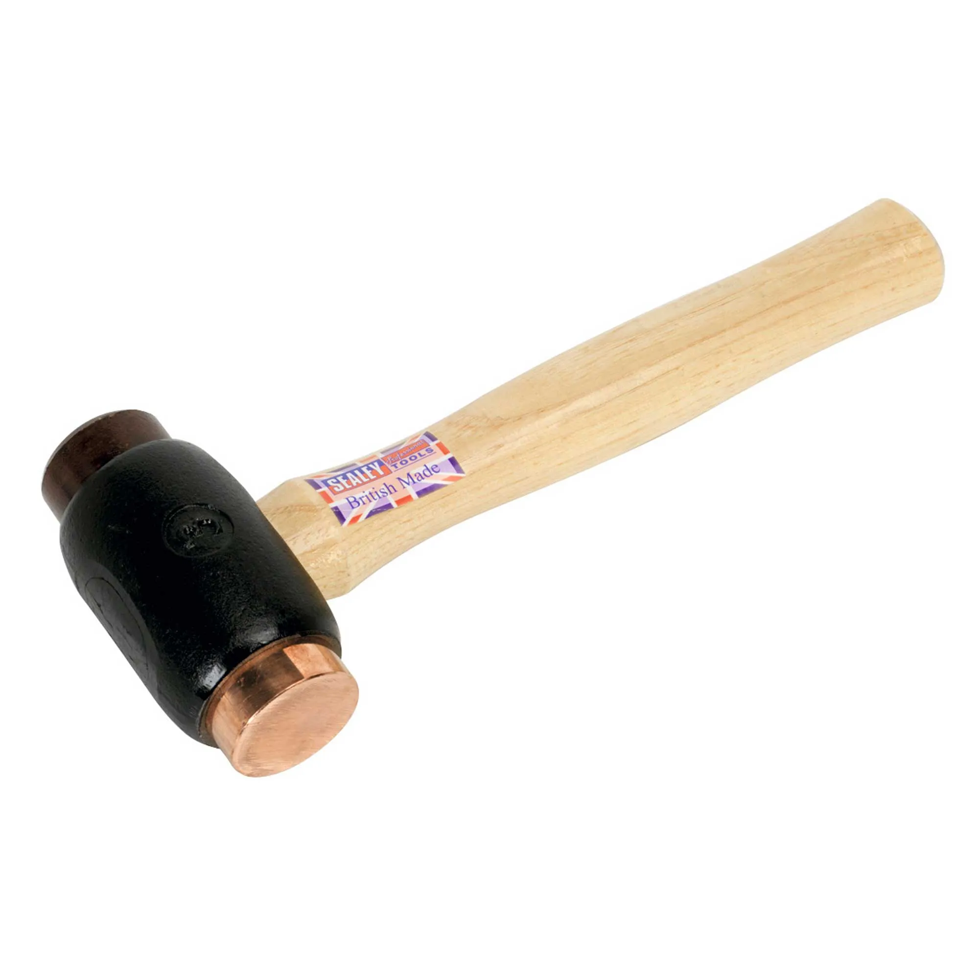 Sealey Copper/rawhide Faced Hammer 3.5lb Hickory Shaft - Crf35