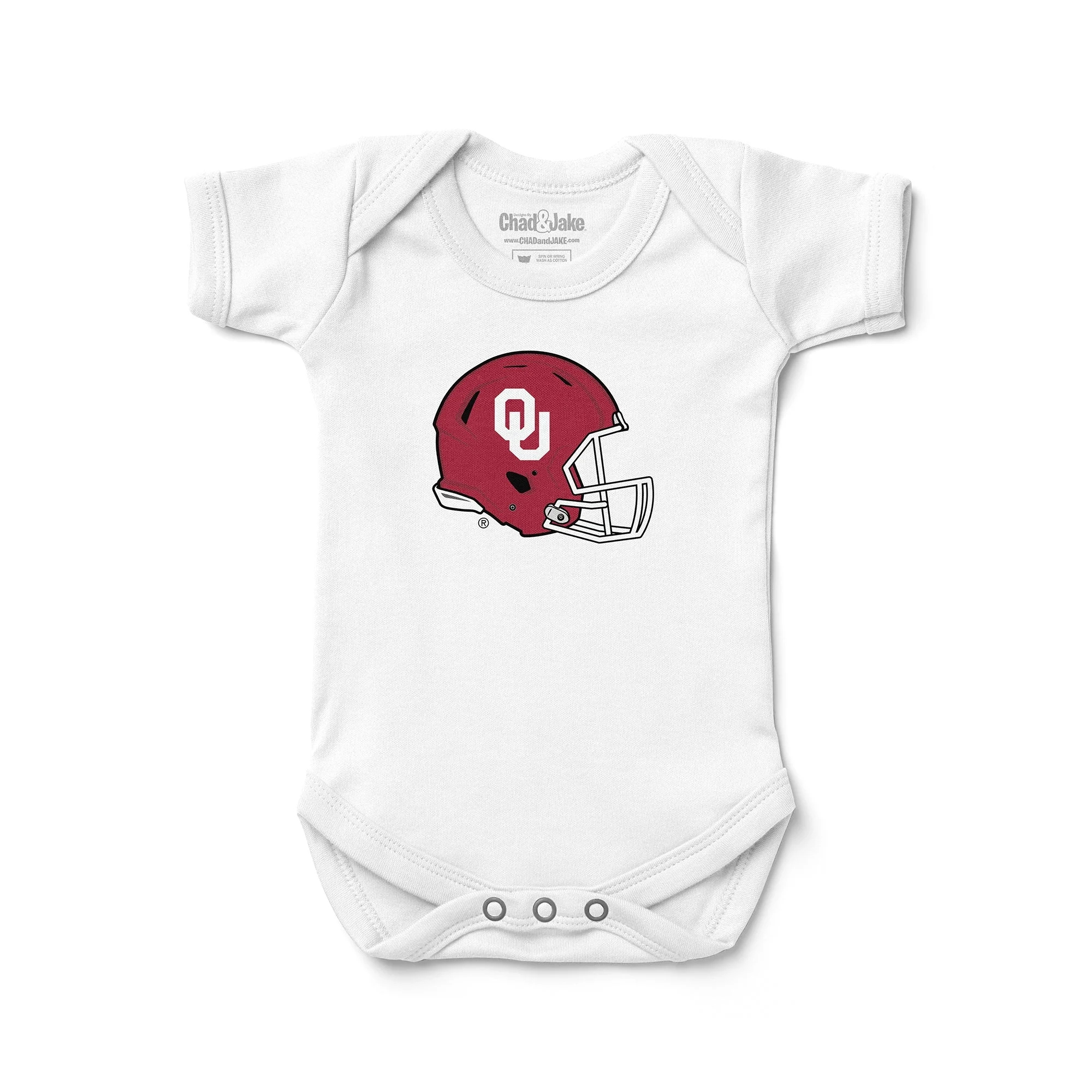 Oklahoma Sooners Helmet Bodysuit - White/0-3 Mo