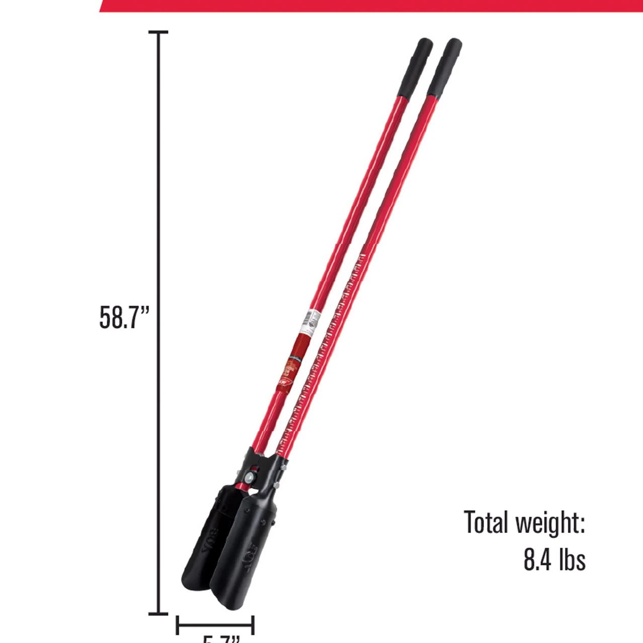 Ace 57 In. Steel Atlas Pattern Post Hole Digger Fiberglass Handle