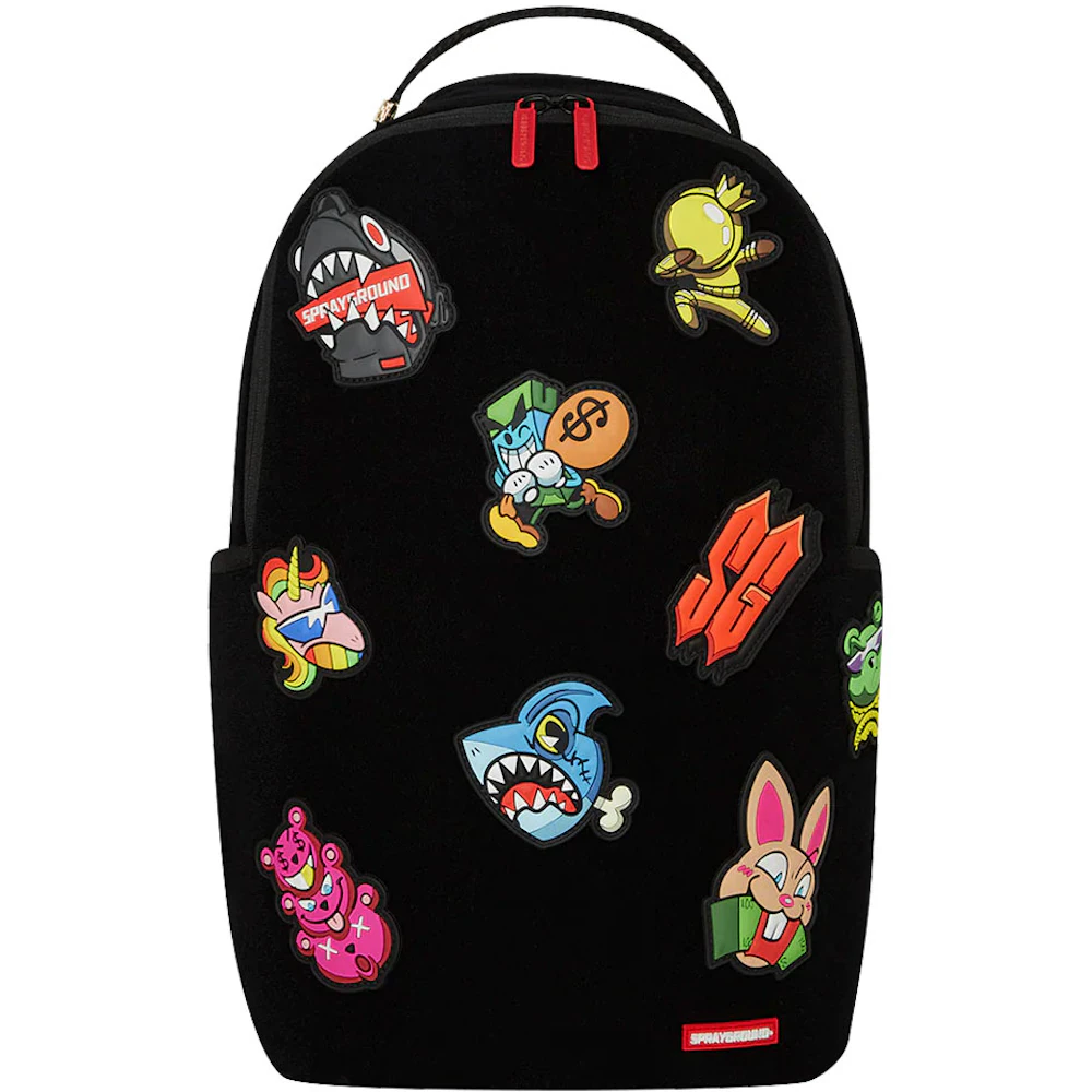 Sprayground Stuck On Ya Velcro Patch Backpack Black
