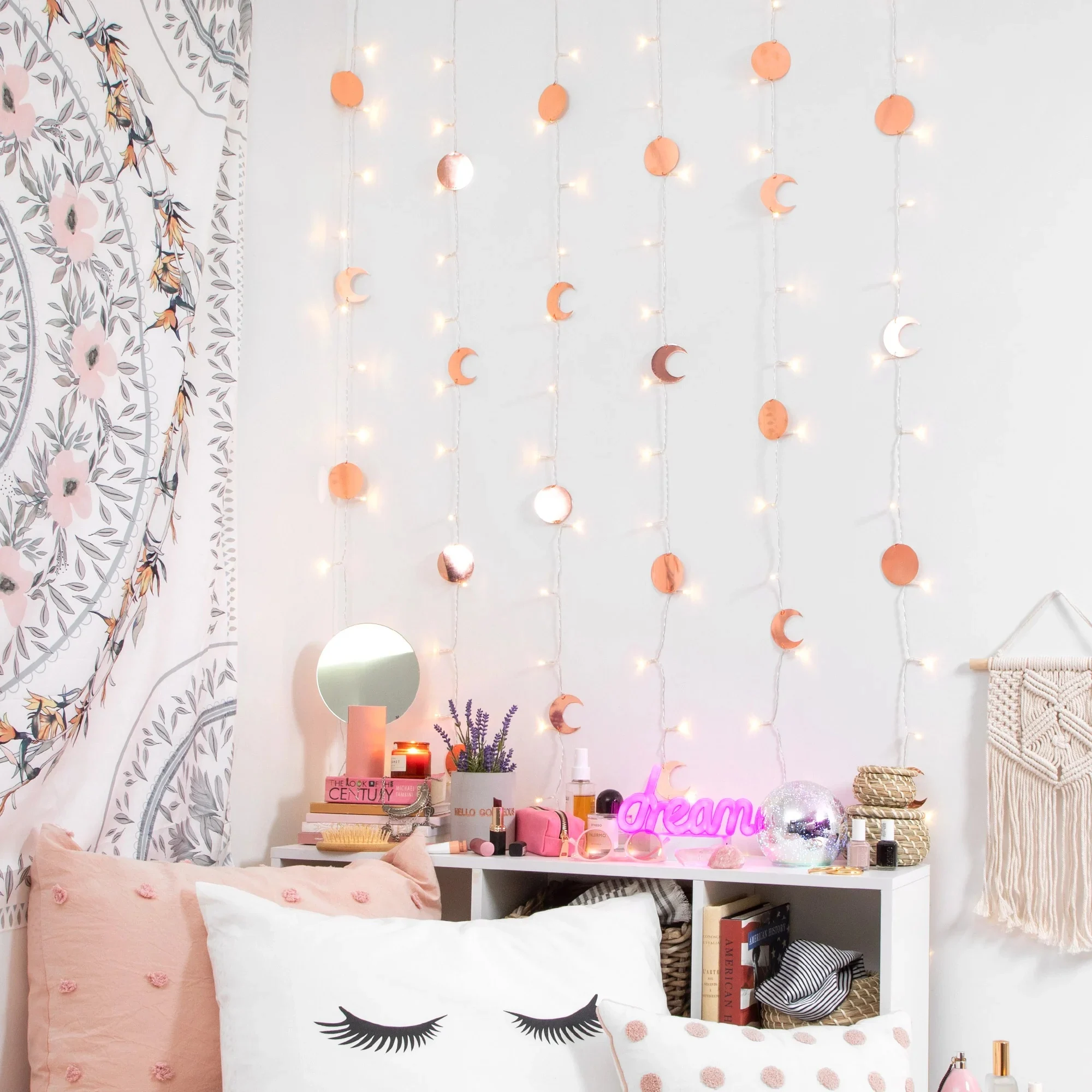 Metallic Celestial Cascading Curtain Lights