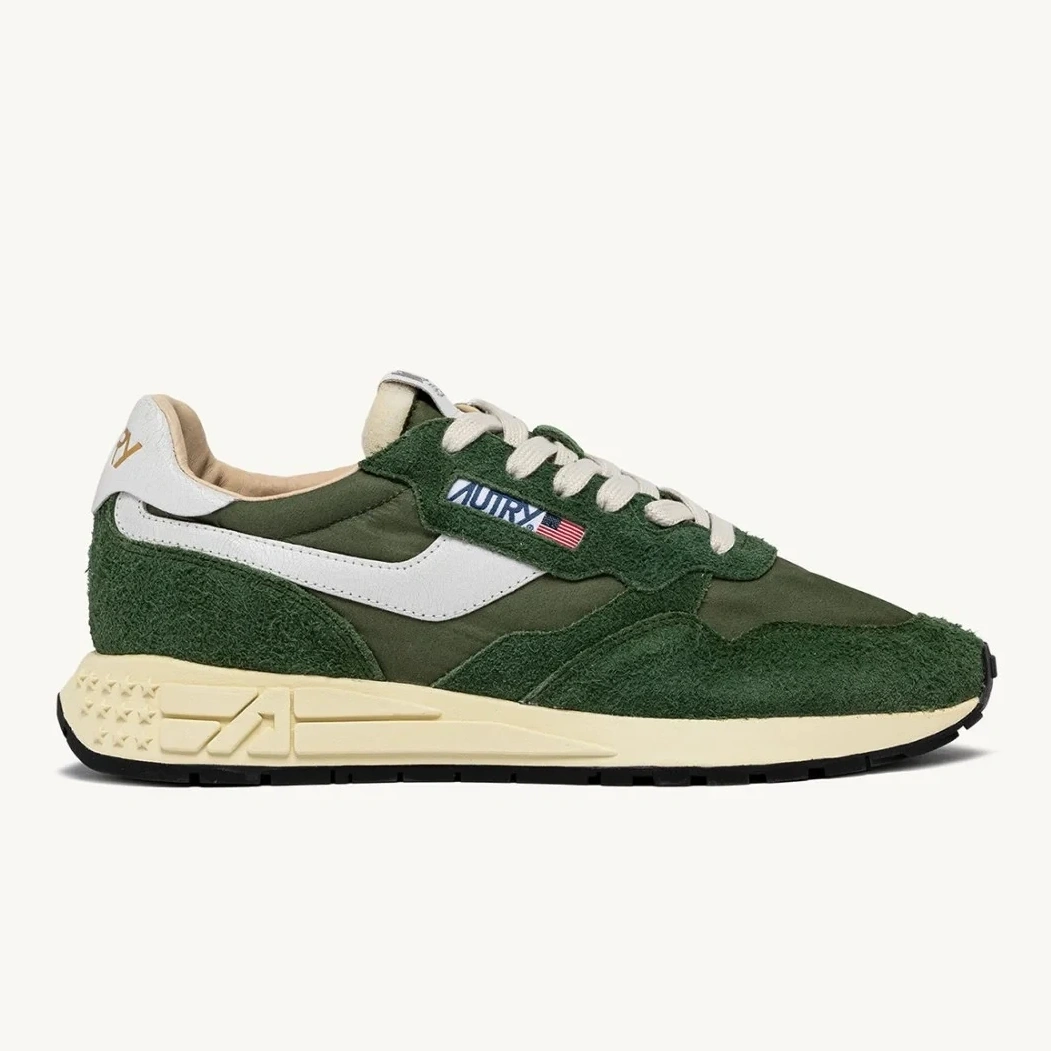 Reelwind Low Sneakers In Military Nylon And Suede