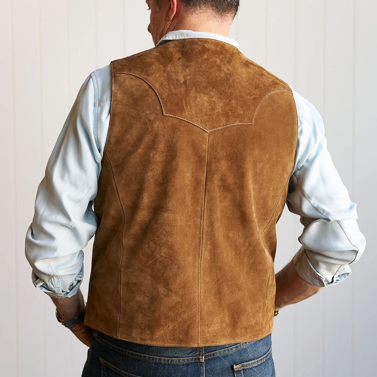 No.480 Fremont Vest | Tan Suede Le