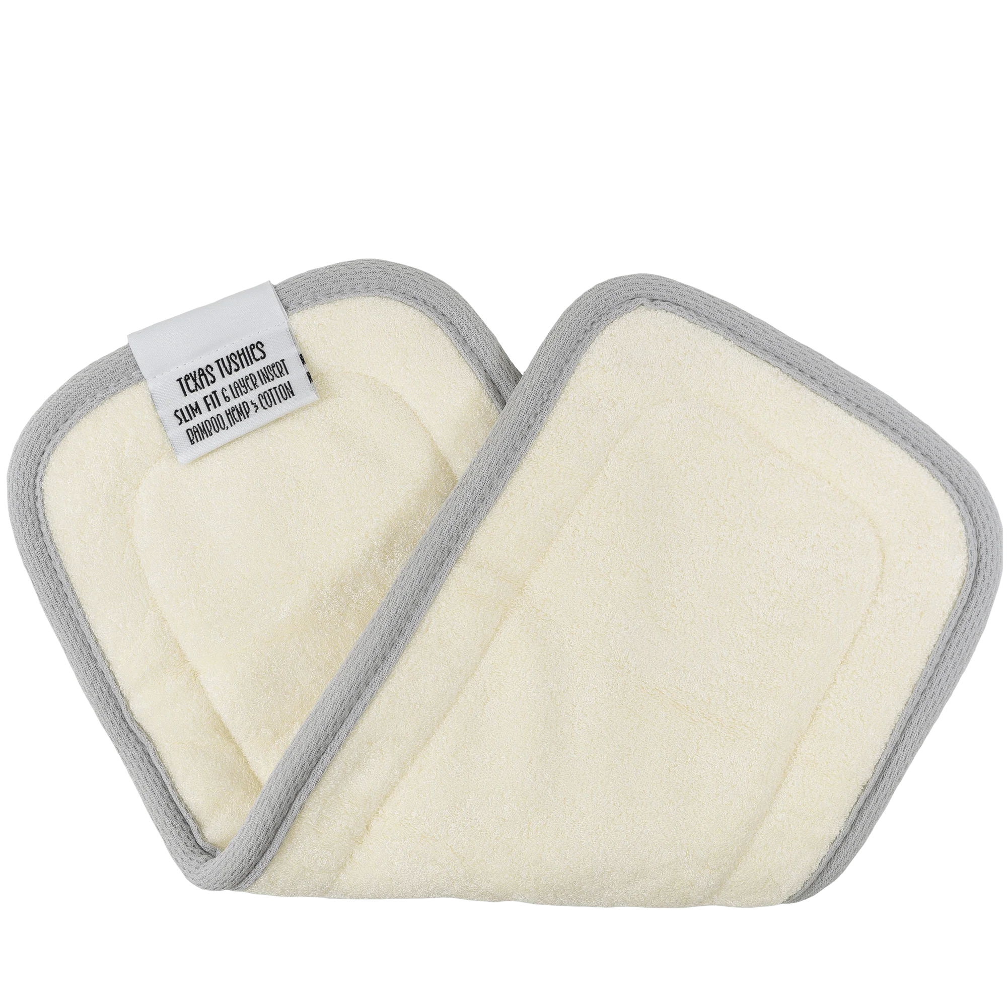 Slim Fit - 6 Layer Natural Fiber Cloth Diaper Inserts - Single