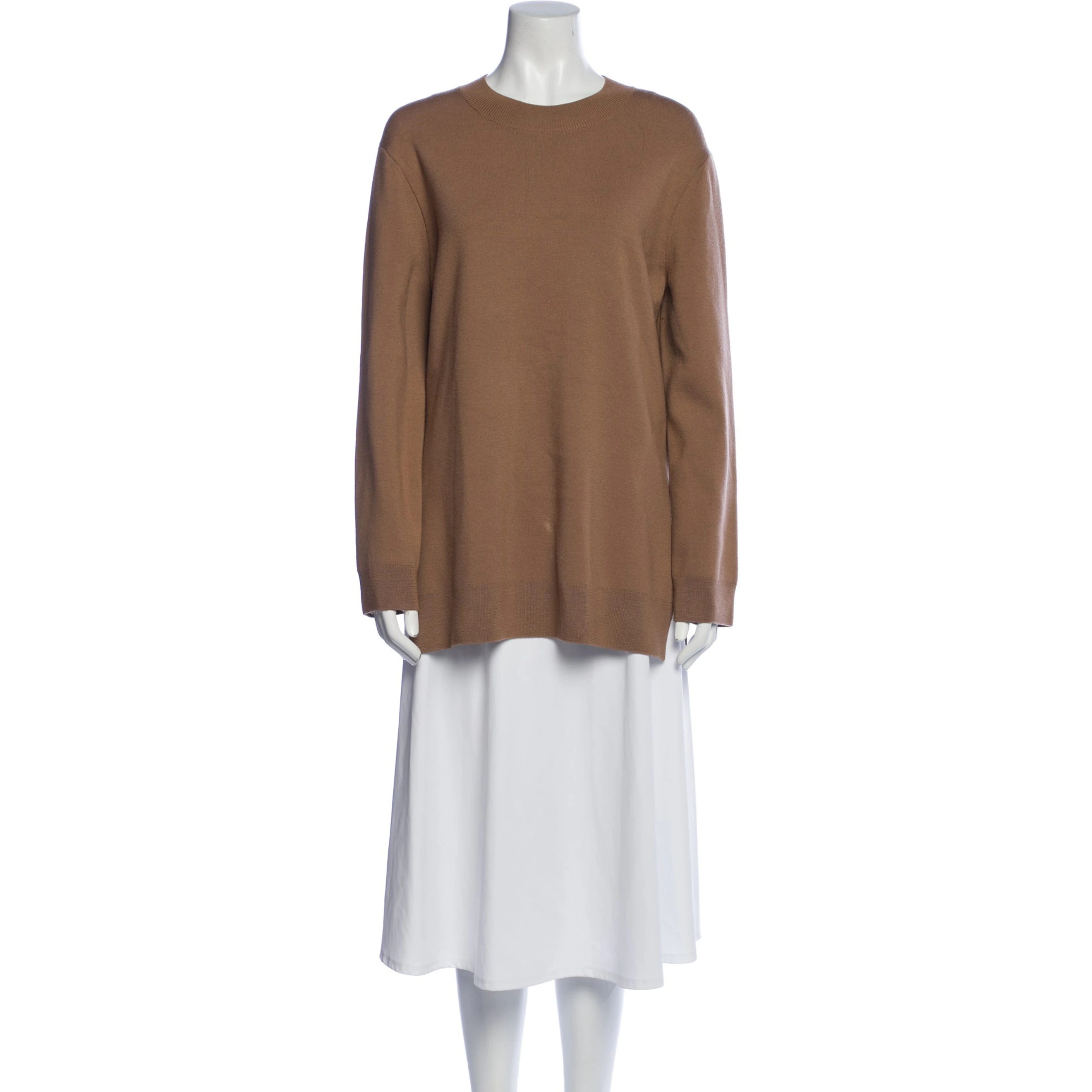 Theory Merino Wool Crew Neck Sweater – Brown