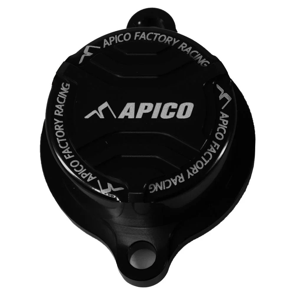 Apico Oil Filter Cover For Yamaha Yzf450 2023-2025, Yzf450x & Wrf450 2024-2025 Black