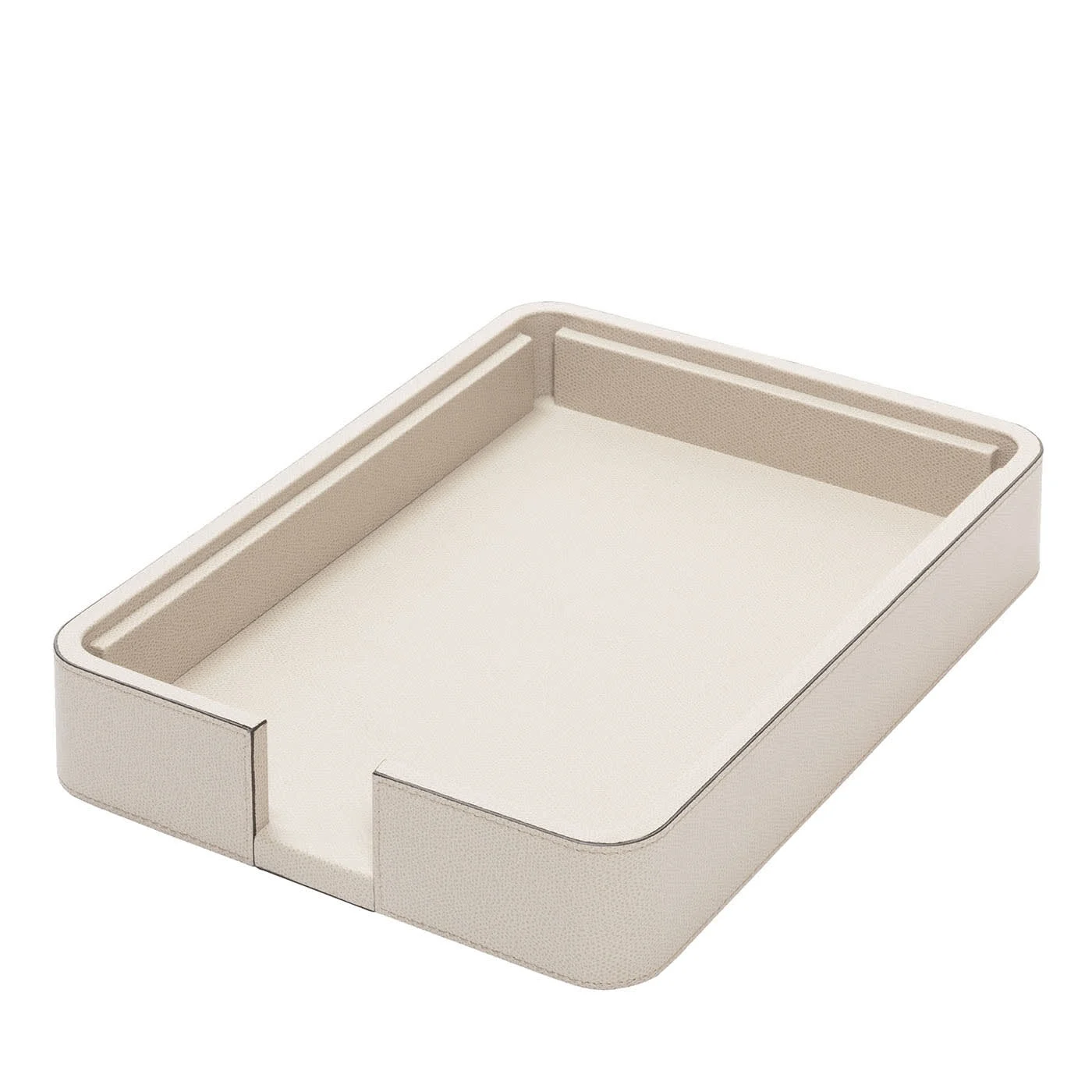 Polo Leather Beige A4 Paper Tray