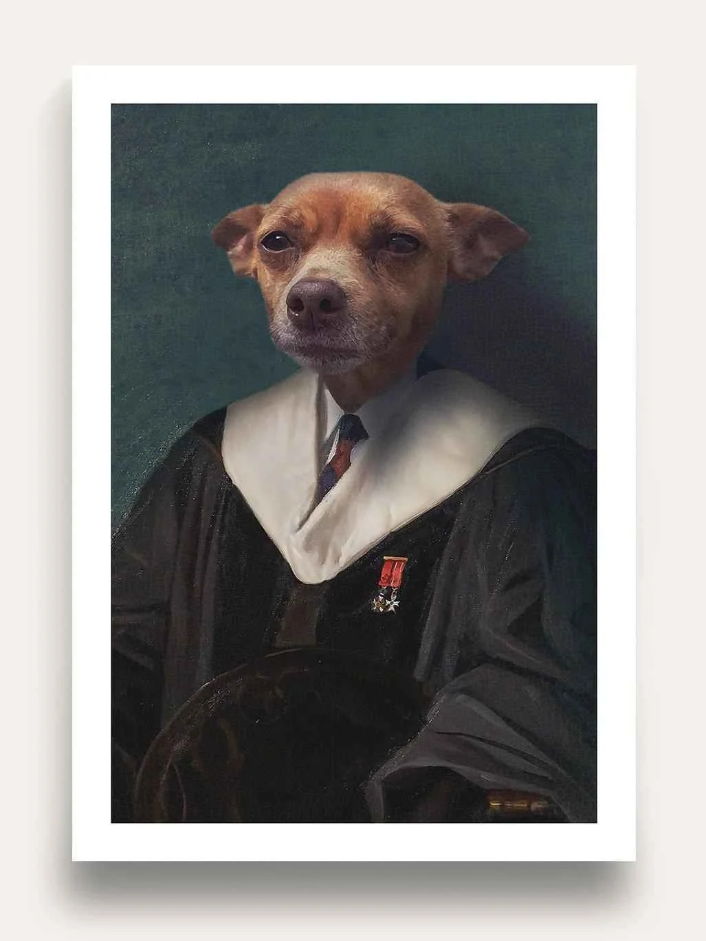 The Graduate - Custom Vintage Pet Portrait - A5 (148x210mm)/print Only (unframed)