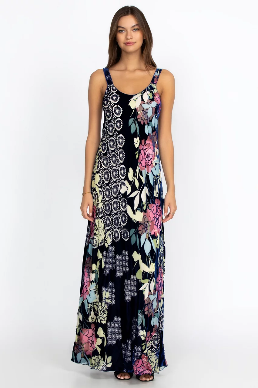 Sierra Burnout Peony Dress